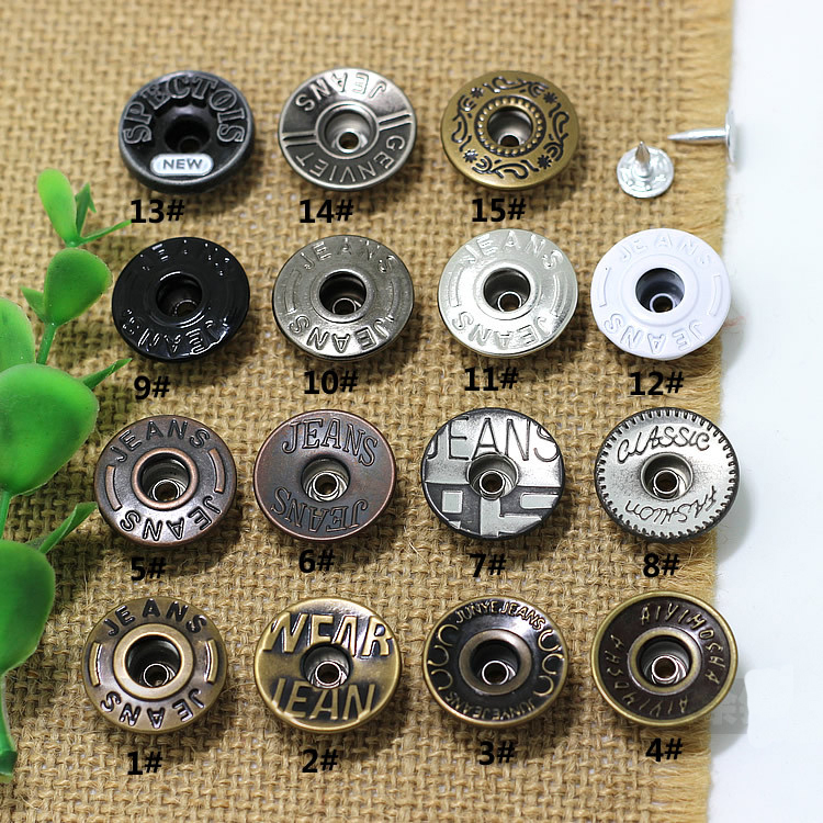 AY123 Jeans Button Shake head button 20mm