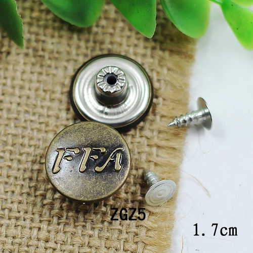 TGZ Jeans Button Shake head button 17mm