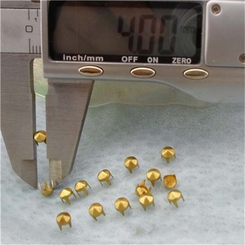 A063 Six Facets Studs For Leathercraft(iron/brass) 4mm 1000pcs/bag