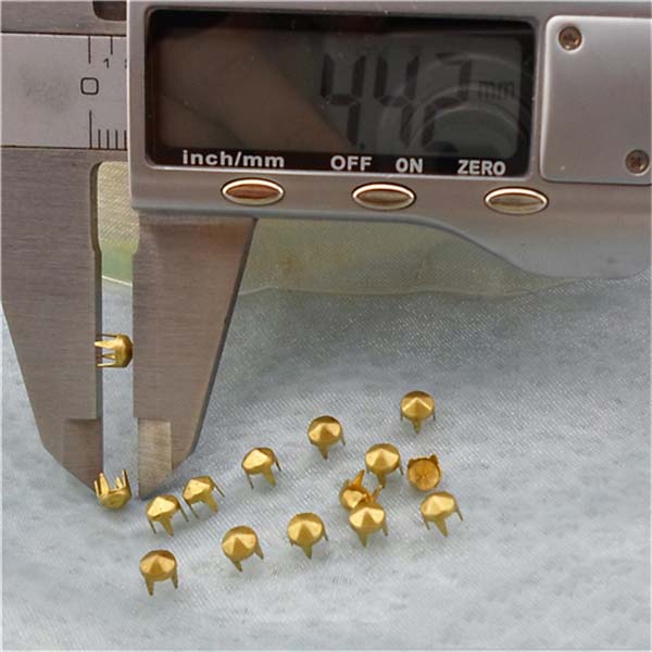 A063 Six Facets Studs For Leathercraft(iron/brass) 4mm 1000pcs/bag