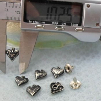 K218 Hearts Rivets For Leather Craft 10x4mm 1000pcs/Bag