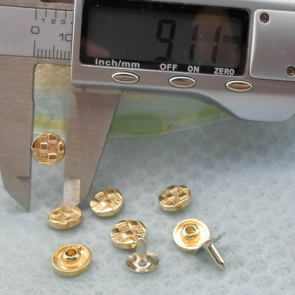 K222 Flowers Alloy Decorative Rivets 9x3mm 1000pcs/Bag