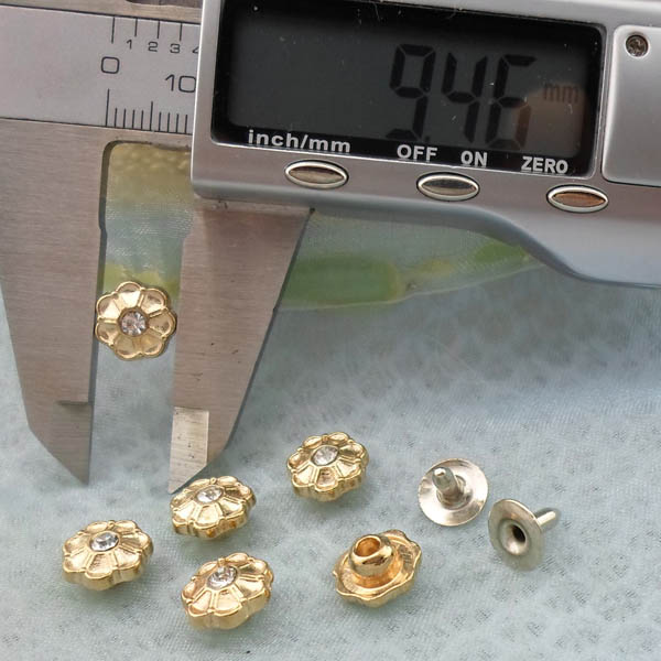 K224 Flowers Alloy Rivets 9.5x6mm 1000pcs/Bag