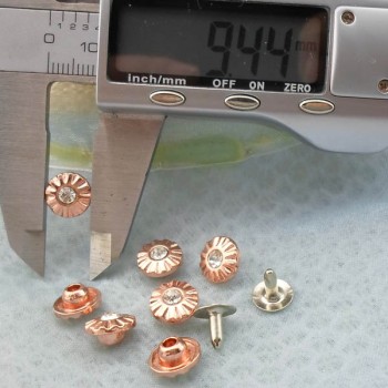 K227 Flowers Alloy Rivets  9.5x5.5mm 1000pcs/Bag