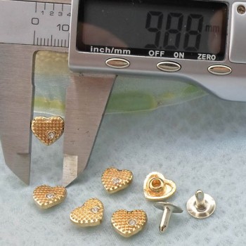 K229 Hearts Clothing Rivets 10x5mm 1000pcs/Bag