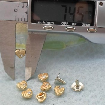 K230 Custom Heart Rivets 7.5x4mm 1000pcs/Bag