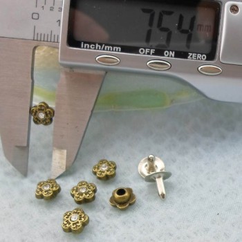 K231 Flowers Alloy Rivets 7.5x5mm 1000pcs/Bag