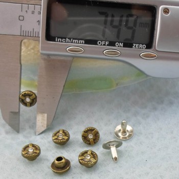 K233 Flowers Alloy Rivets 7.5x5mm 1000pcs/Bag