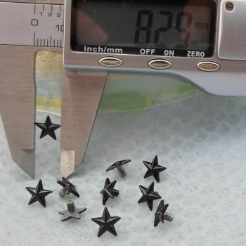 K234 Pentagram Alloy Rivets 8x5mm 1000pcs/Bag