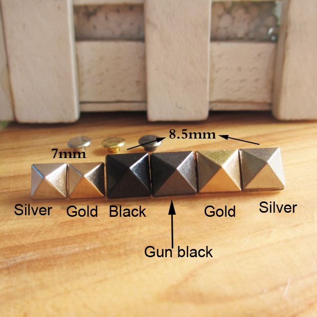 X0765 Alloy Pyramid Rivets 7mm 100pcs
