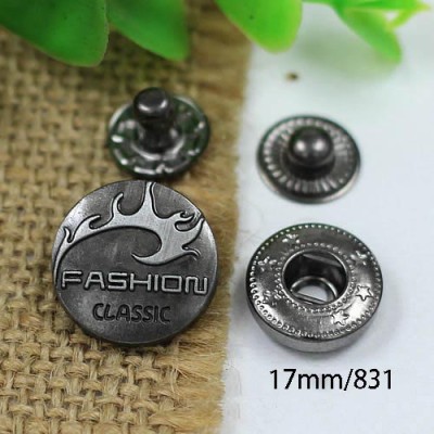 AF17831 831# Metal Snap Fastener/Decorative buckle/Leather buckle/Cowboy deduction/Purse buckle 17mm