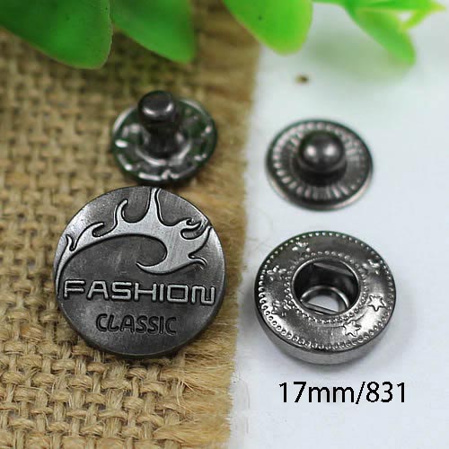 AF17831 831# Metal Snap Fastener/Decorative buckle/Leather buckle/Cowboy deduction/Purse buckle 17mm