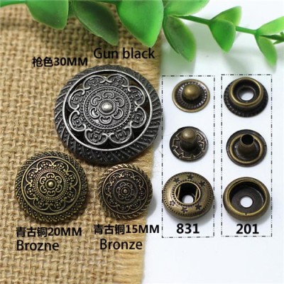 AY104201 201# Metal Snap Fastener/Decorative buckle/Leather buckle/Cowboy deduction/Purse buckle