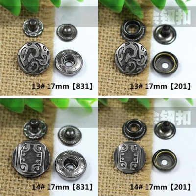 AY107201 201# Metal Snap Fastener/Decorative buckle/Leather buckle/Cowboy deduction/Purse buckle 17mm