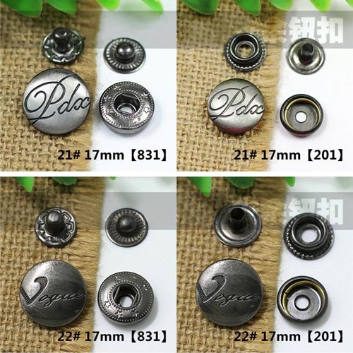 AY107831 831# Metal Snap Fastener/Decorative buckle/Leather buckle/Cowboy deduction/Purse buckle 17mm