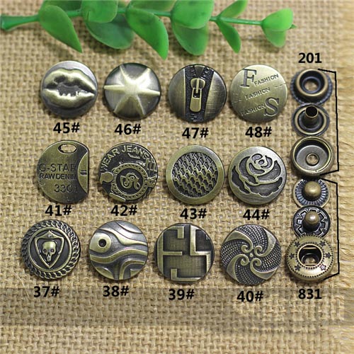 AY111831 831# Metal Snap Fastener/Decorative buckle/Leather buckle/Cowboy deduction/Purse buckle 17mm