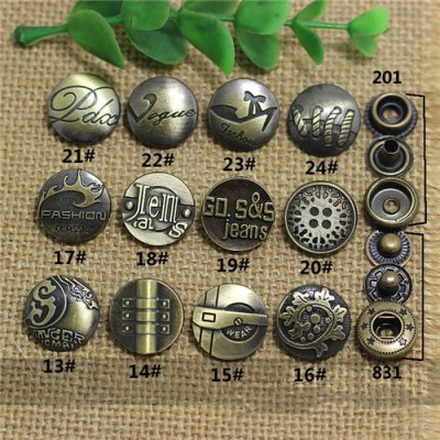 AY112201 201# Metal Snap Fastener/Decorative buckle/Leather buckle/Cowboy deduction/Purse buckle 17mm
