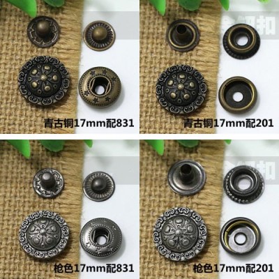 AY115 633#/201#/831# Metal Snap Fastener/Decorative buckle/Leather buckle/Cowboy deduction/Purse buckle