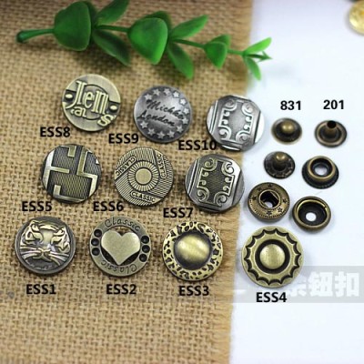 ESS201 201# Metal Snap Fastener/Decorative buckle/Leather buckle/Cowboy deduction/Purse buckle 20mm