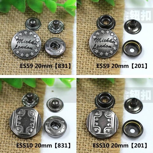 ESS831 831# Metal Snap Fastener/Decorative buckle/Leather buckle/Cowboy deduction/Purse buckle 20mm