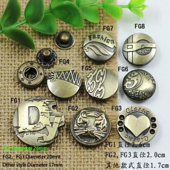 FG831 831# Metal Snap Fastener/Decorative buckle/Leather buckle/Cowboy deduction/Purse buckle