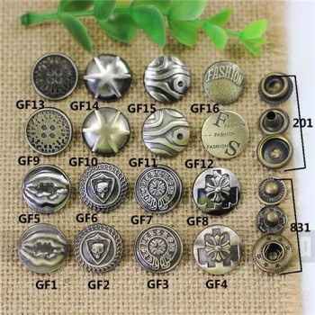 GF17201 201# Metal Snap Fastener/Decorative buckle/Leather buckle/Cowboy deduction/Purse buckle 17mm