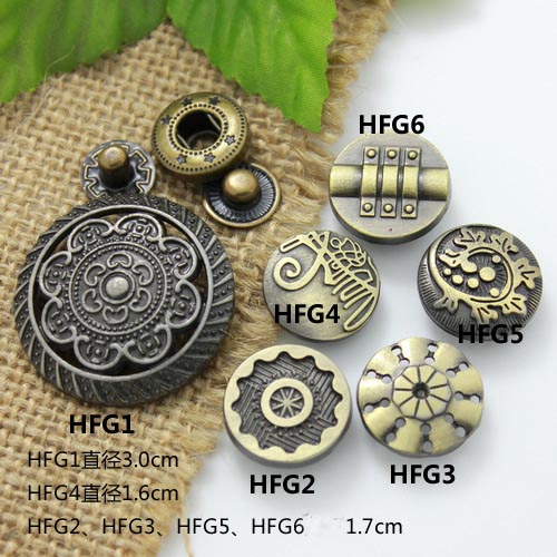 HFG Metal Snap Fastener/Decorative buckle/Leather buckle/Cowboy deduction/Purse buckle