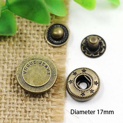 HSHY Metal Snap Fastener/Decorative buckle/Leather buckle/Cowboy deduction/Purse buckle 17mm