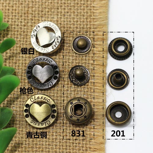 HS 831#/201# Metal Snap Fastener/Decorative buckle/Leather buckle/Cowboy deduction/Purse buckle