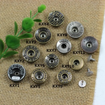 KXY Jeans Button Shake head button
