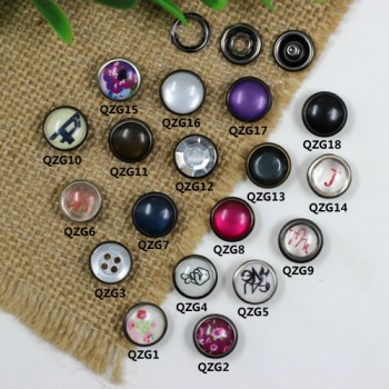 QZG Prong buckle Pearlized Snap Fastener 12mm