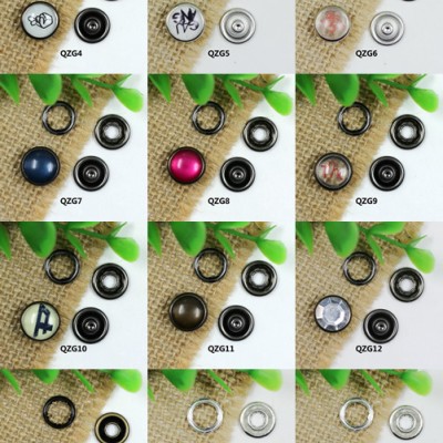 QZG Prong buckle Pearlized Snap Fastener 12mm