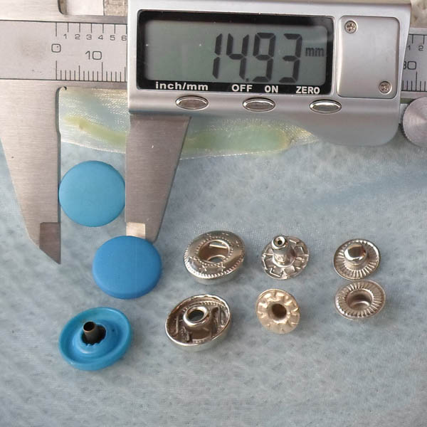 831# Nylon surface+copper Snap Fastener 15mm 100pcs/bag