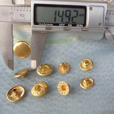 831#  Copper Snap Fastener 15mm 100pcs/bag