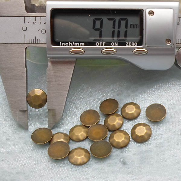 X083 Metal Round  Hot Fix nails 10x2mm 5000pcs/Bag