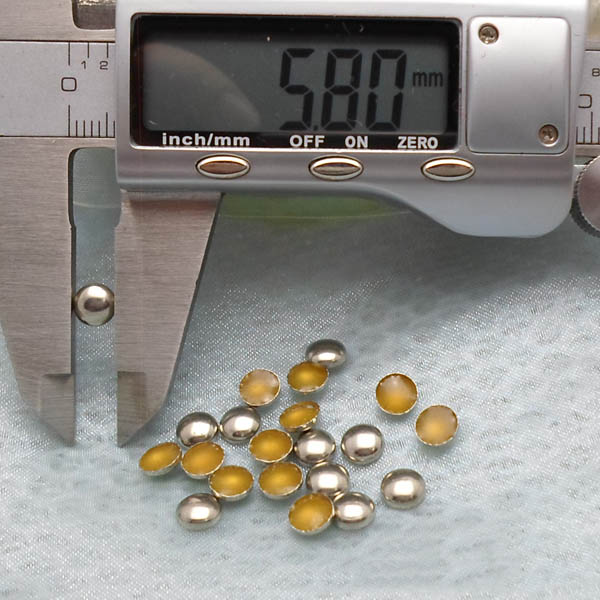 X092 Metal Round  Hot Fix nails 6x2mm 5000pcs/Bag