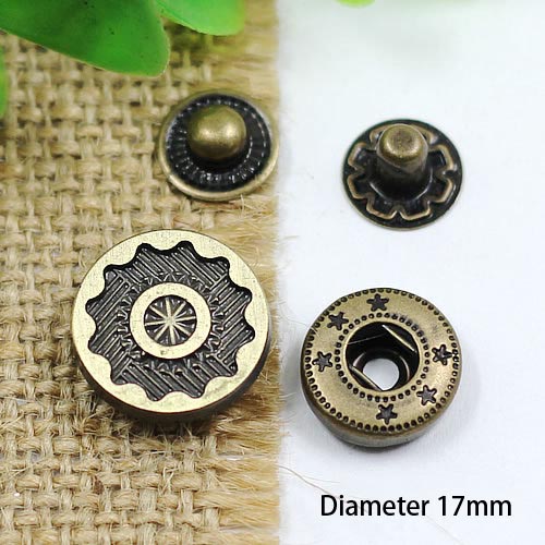 XSH831 831# Metal Snap Fastener/Decorative buckle/Leather buckle/Cowboy deduction/Purse buckle 17mm