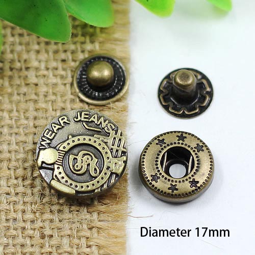 XSH831 831# Metal Snap Fastener/Decorative buckle/Leather buckle/Cowboy deduction/Purse buckle 17mm