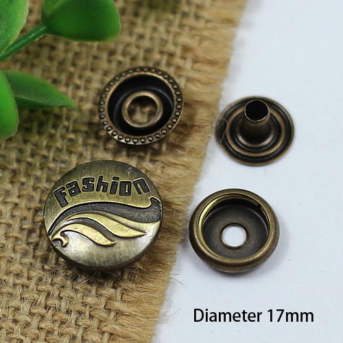 YELY 201# Metal Snap Fastener/Decorative buckle/Leather buckle/Cowboy deduction/Purse buckle 17mm