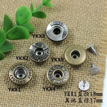 YKX Jeans Button Shake head button 17mm