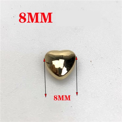 AH804 Heart-Shaped Screw Back Spikes  8 10 14mm 3 Size Option 100pcs/bag