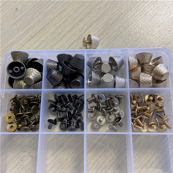H814  Bucket Shaped Screw Back Spikes 8x14mm  100pcs/bag