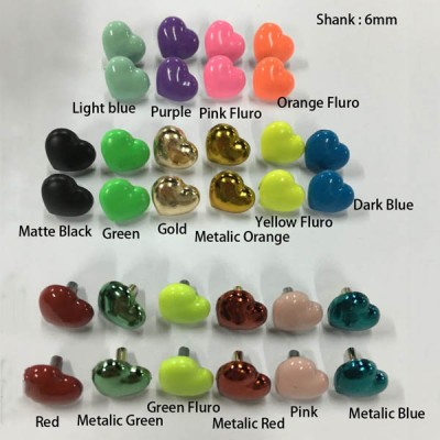 K037A Hearts Alloy Rivets 11x10mm  1000pcs/bag