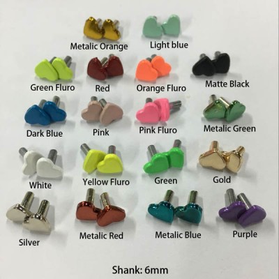 K058A Heart Shaped Studs Rivets 8x6mm  1000pcs/bag