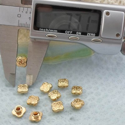 K242 Flowers Alloy Rivets 8x4mm  1000pcs/bag