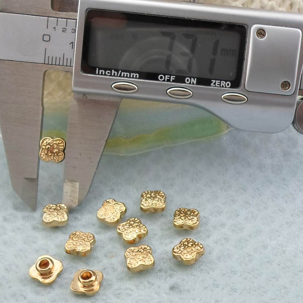 K242 Flowers Alloy Rivets 8x4mm  1000pcs/bag