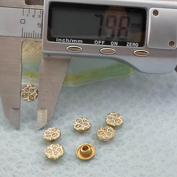 K243 Flowers Alloy Rivets 8x3.6mm  1000pcs/bag