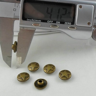 K255 Pentagram Shaped Rivets 10x4mm  1000pcs/bag