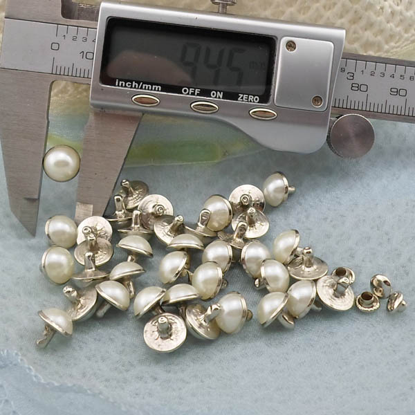 T068 Pearl Acrylic Rivets 9.5x9mm  1000pcs/bag