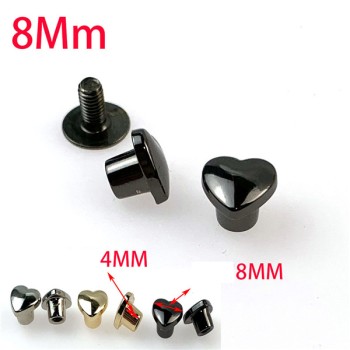 AH08  long foot heart-shaped spikes with screw back 8mm 100pcs/bag